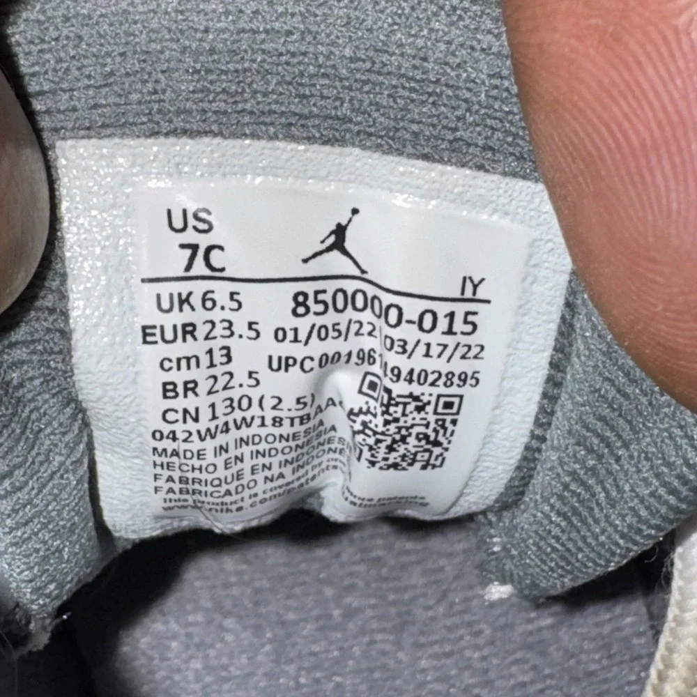 Nike Air Jordan 12 Retro Stealth Grey 850000-015 Baby Toddler Size 7C Sneaker
